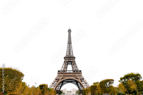 Fototapeta Naklejka Na Ścianę i Meble -  Eiffel tower in autumn. France trip during vacation