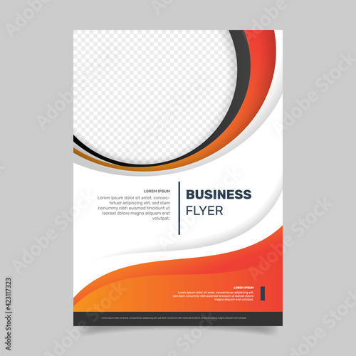 Business concept flyer template. -  Vector.