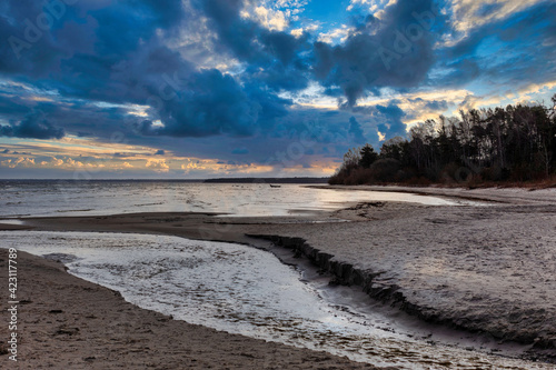 Dramatic view by the sea