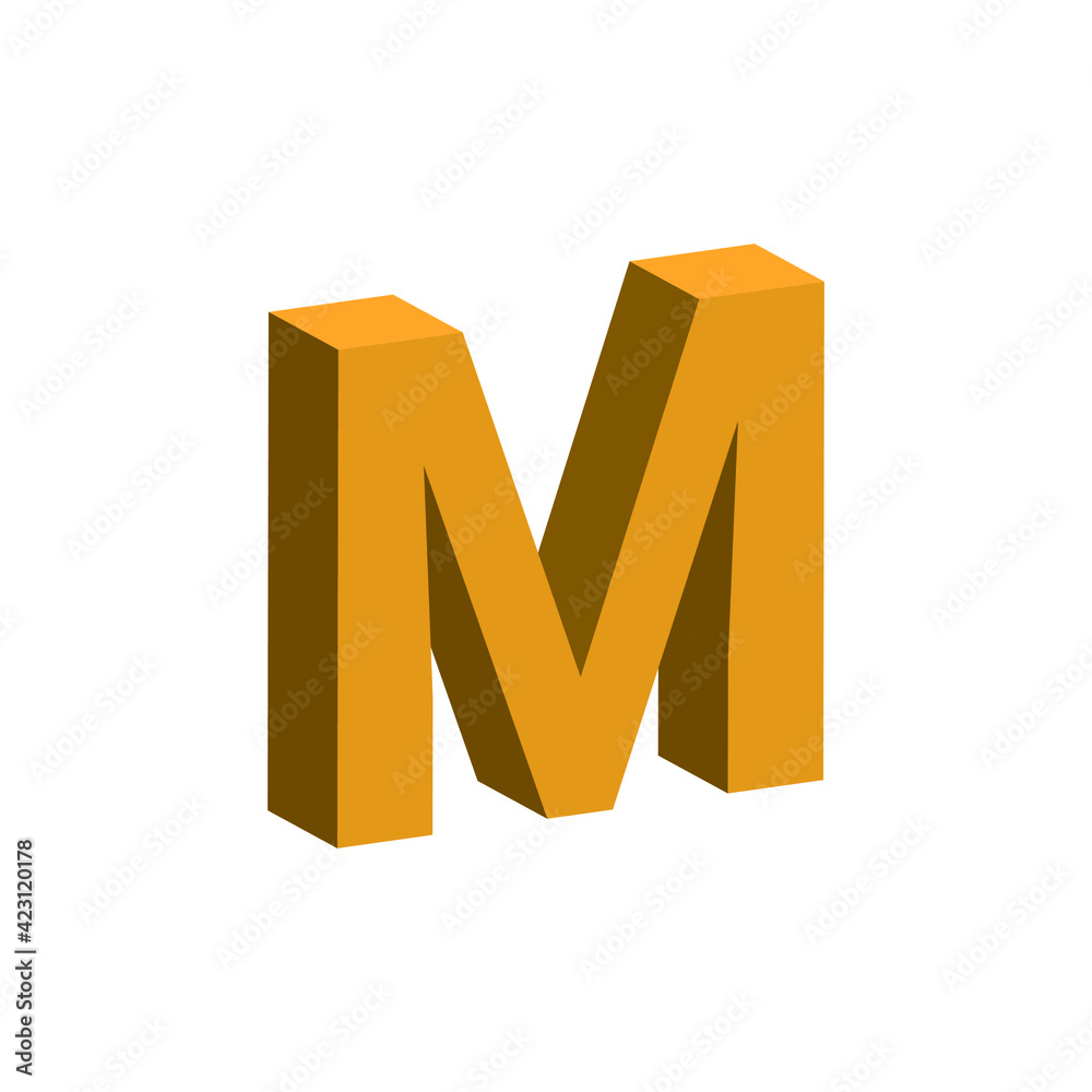 3D Text of Orange alphabet. Big letter . Isolated on white background. clip art illustration vector 3D Text of Orange alphabet. Big letter . Isolated on white background. clip art illustration vector