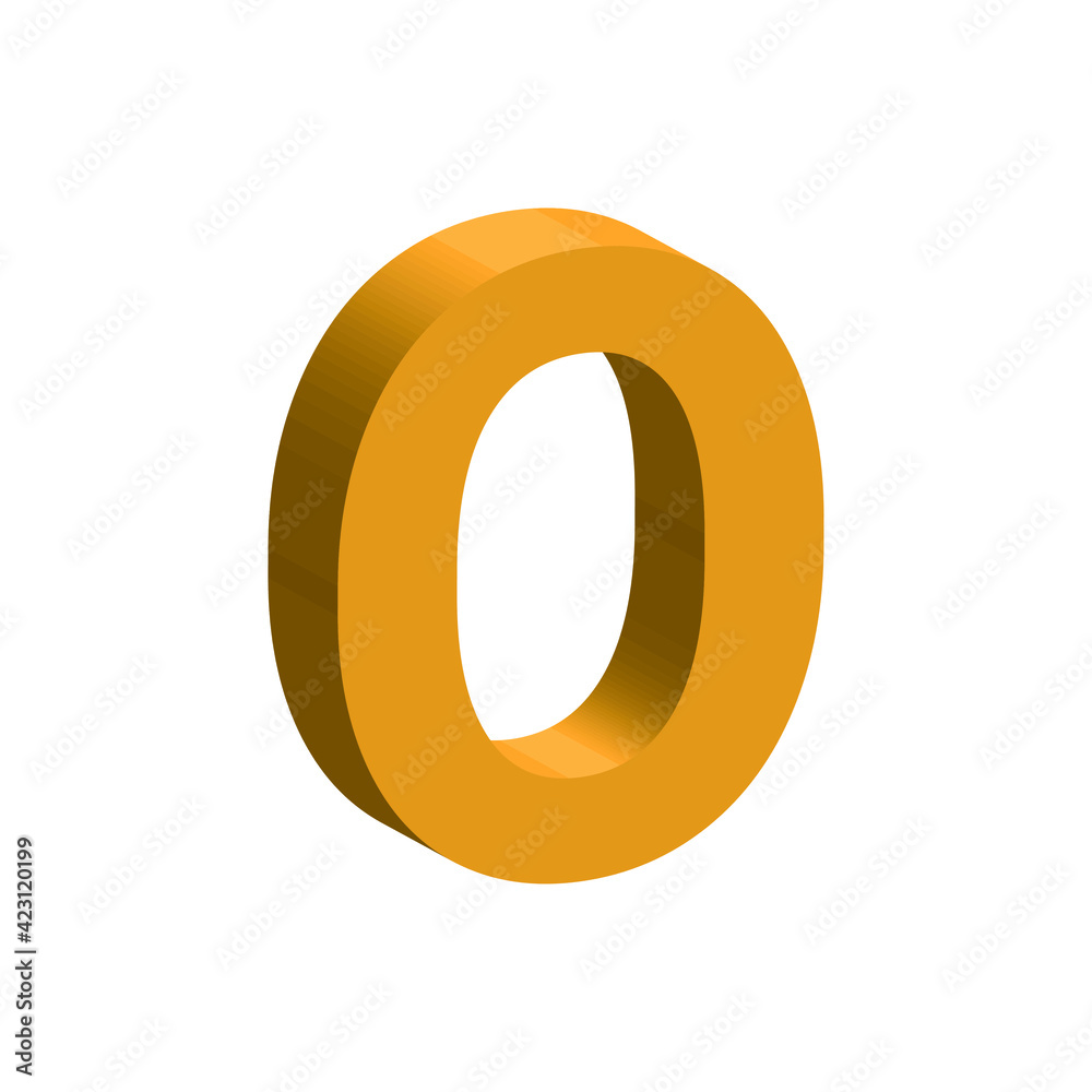 3D Text of Orange alphabet. Big letter . Isolated on white background. clip art illustration vector 3D Text of Orange alphabet. Big letter . Isolated on white background. clip art illustration vector