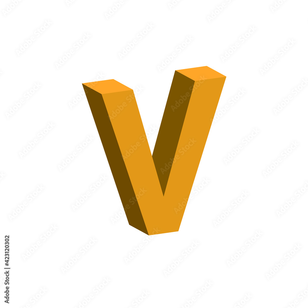 3D Text of Orange alphabet. Big letter . Isolated on white background. clip art illustration vector 3D Text of Orange alphabet. Big letter . Isolated on white background. clip art illustration vector
