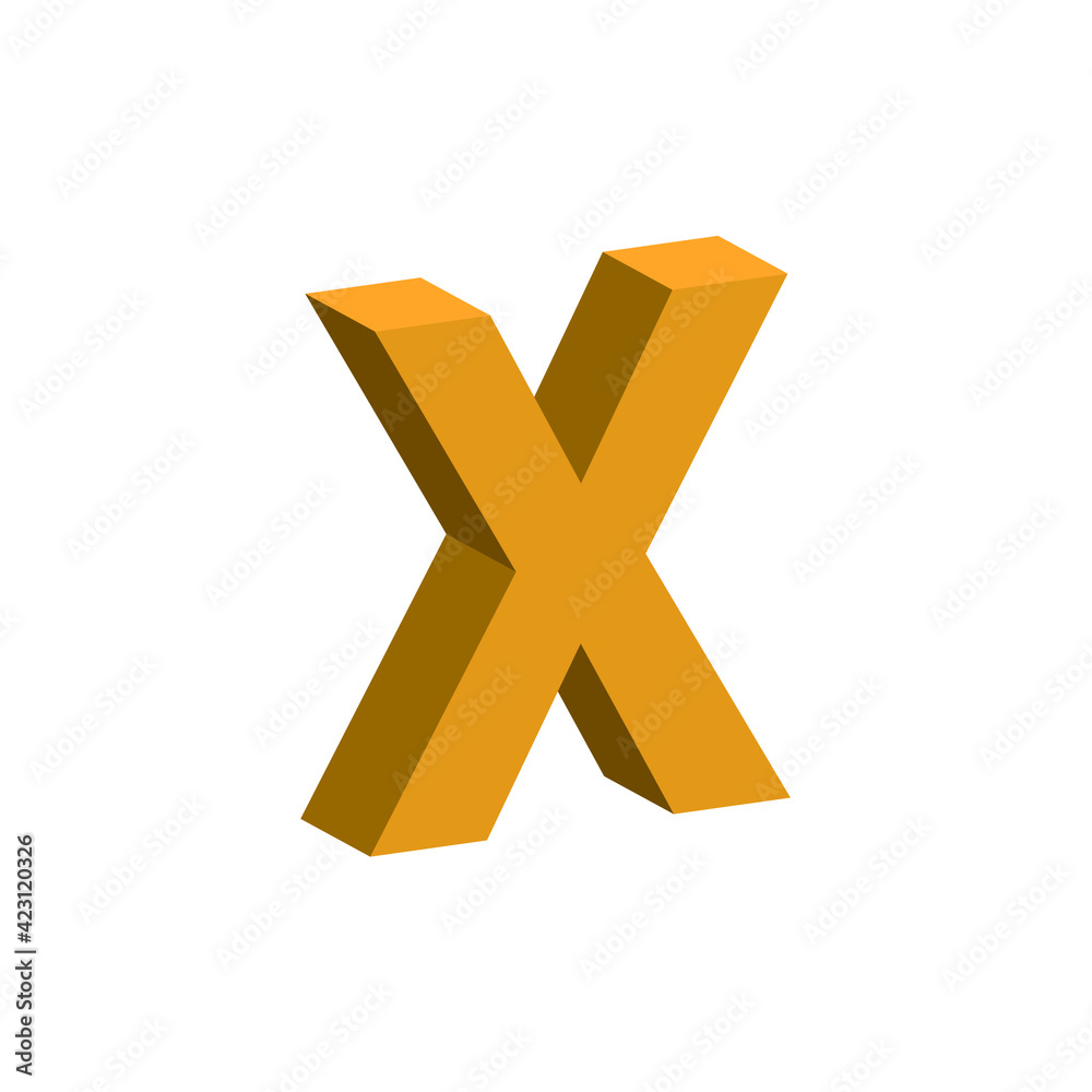 3D Text of Orange alphabet. Big letter . Isolated on white background. clip art illustration vector 3D Text of Orange alphabet. Big letter . Isolated on white background. clip art illustration vector