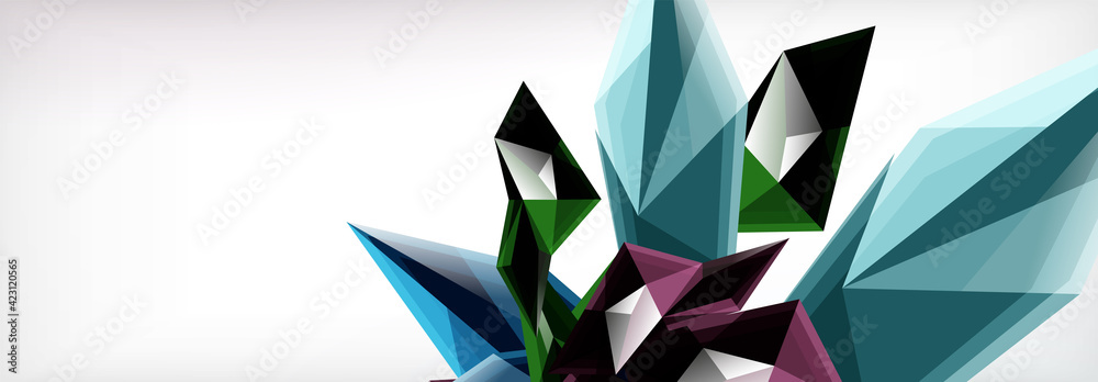 Vector 3d triangles and pyramids abstract background for business or technology presentations, internet posters or web brochure covers Vector 3d triangles and pyramids abstract background for business or technology presentations, internet posters or web brochure covers