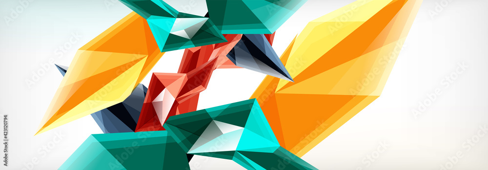 Vector 3d triangles and pyramids abstract background for business or technology presentations, internet posters or web brochure covers Vector 3d triangles and pyramids abstract background for business or technology presentations, internet posters or web brochure covers