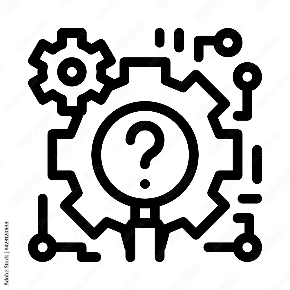 process researcher line icon vector illustration sign process researcher line icon vector illustration sign