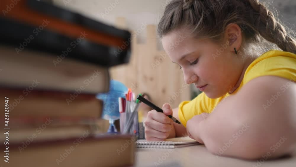 school coronavirus. child at home in a virtual lesson. virtual learning education coronavirus pandemic concept. kid learns online learning school. online learning at study home. distance education school coronavirus. child at home in a virtual lesson. virtual learning education coronavirus pandemic concept. kid learns online learning school. online learning at study home. distance education