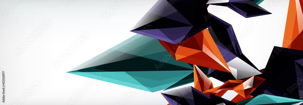 Vector 3d triangles and pyramids abstract background for business or technology presentations, internet posters or web brochure covers Vector 3d triangles and pyramids abstract background for business or technology presentations, internet posters or web brochure covers