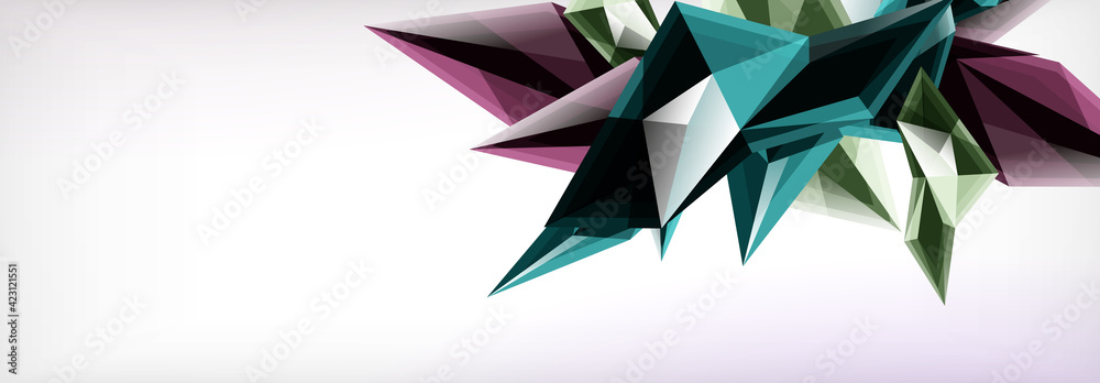 Vector 3d triangles and pyramids abstract background for business or technology presentations, internet posters or web brochure covers Vector 3d triangles and pyramids abstract background for business or technology presentations, internet posters or web brochure covers
