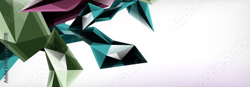 Vector 3d triangles and pyramids abstract background for business or technology presentations, internet posters or web brochure covers