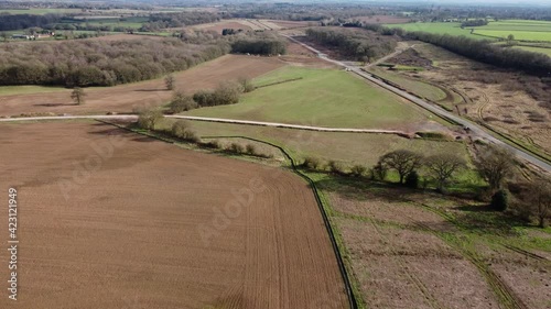 HS2 Broadwell Woods Haulage Road Ground Clearing February 2021 Aerial photo