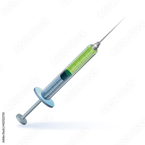 Vaccine 3d illustration against virus