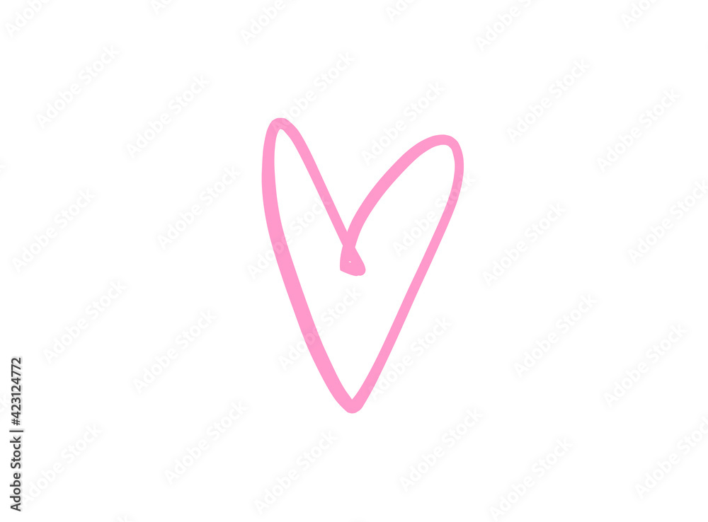 Basic RGB Heart illustration line art for template with black and red color. Basic RGB Heart illustration line art for template with black and red color.