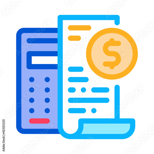 keep minimal bookkeeping accounting color icon vector illustration