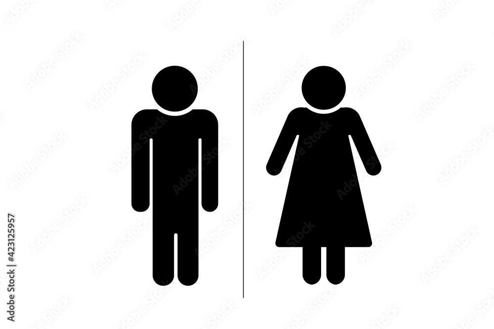 toilet icons on white background toilet icons on white background