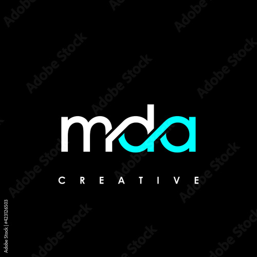 MDA Letter Initial Logo Design Template Vector Illustration photo