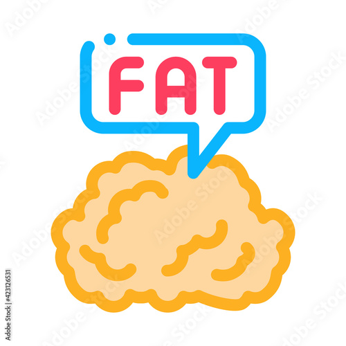 fat atherosclerosis color icon vector illustration sign