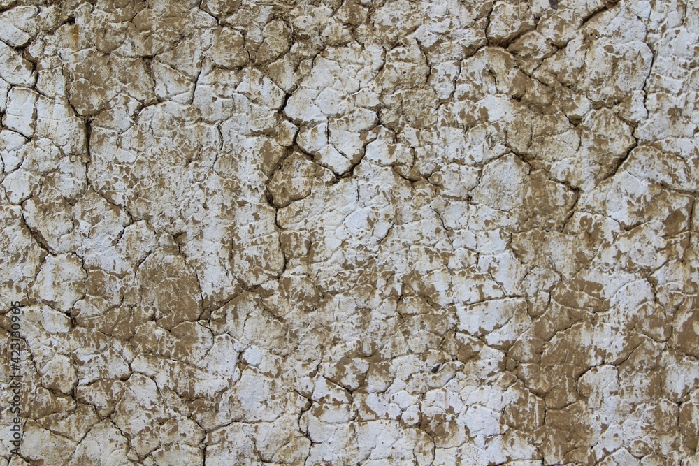 White Dirty Cracked Texture Background of Old Barn Clay Wall covered with Lime White Dirty Cracked Texture Background of Old Barn Clay Wall covered with Lime
