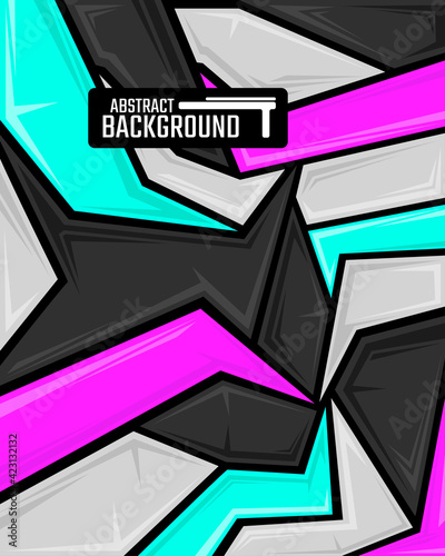 Abstract modern racing sport vector background. Abstract racing backgrounds for everyday use ranging from racing livery to car vinyl stickers and sports t-shirts.