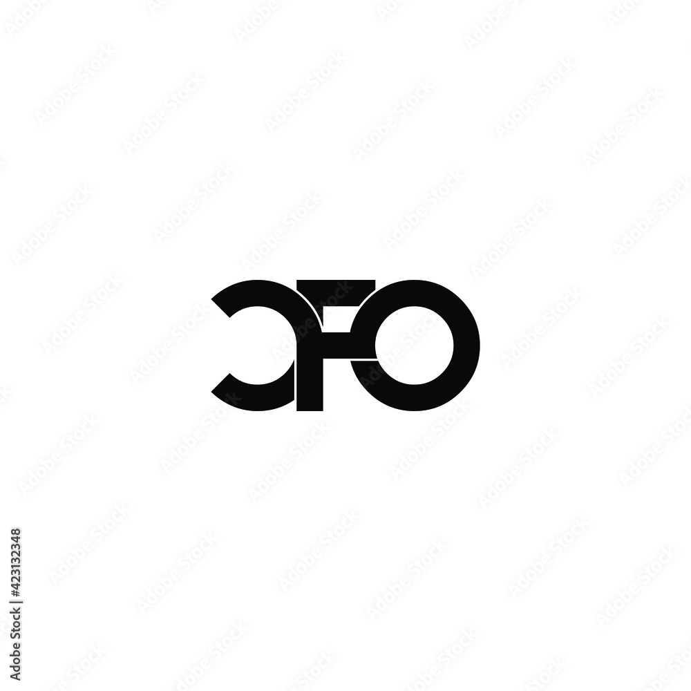 cfo letter original monogram logo design cfo letter original monogram logo design