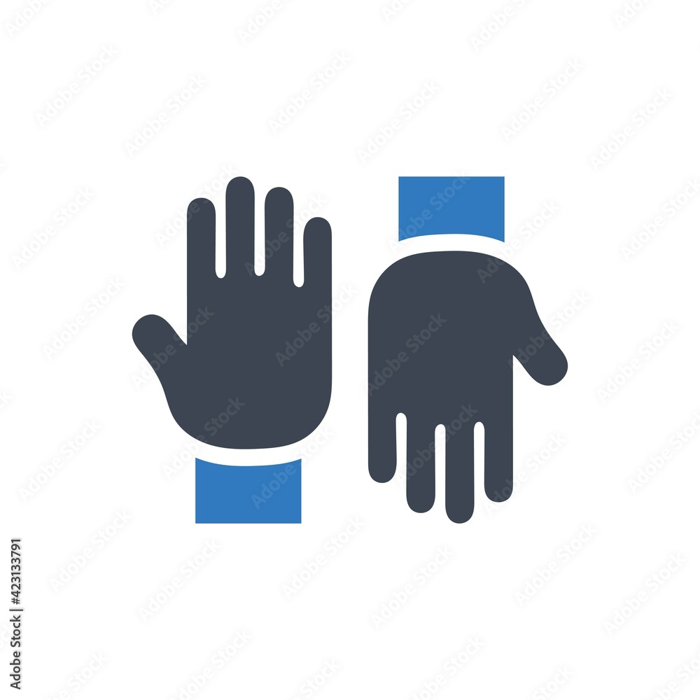 Fototapeta premium Hand gloves icon
