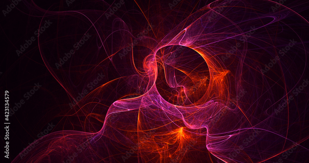 3D rendering abstract fractal light background 3D rendering abstract fractal light background