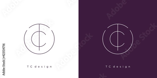 Photos The initial letter TC logo design modern and elegant
