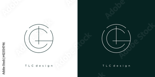 The initial letter TLC logo design modern and elegant 3