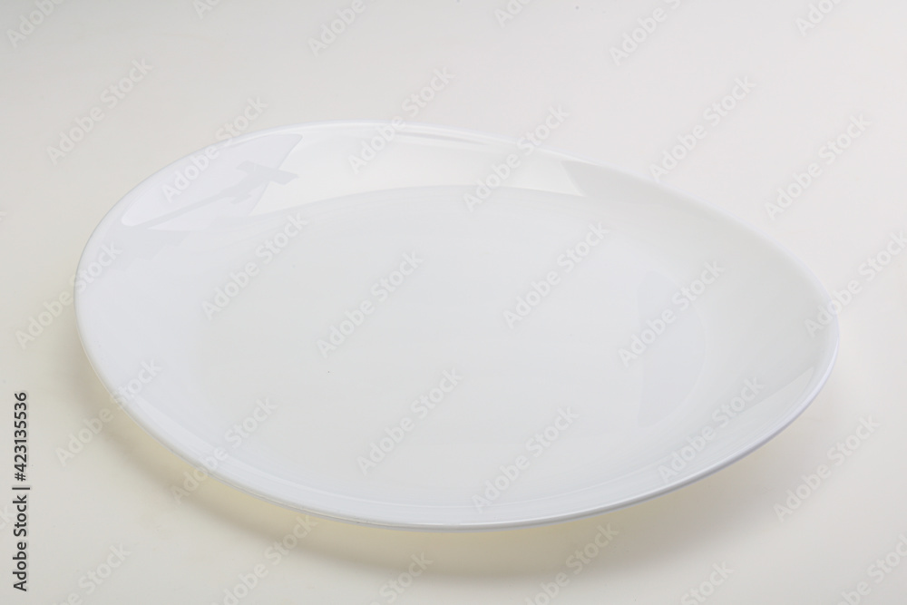 White proclean plate for serving White proclean plate for serving