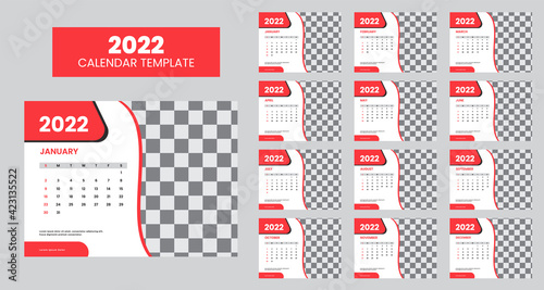 2022 Modern calendar design template