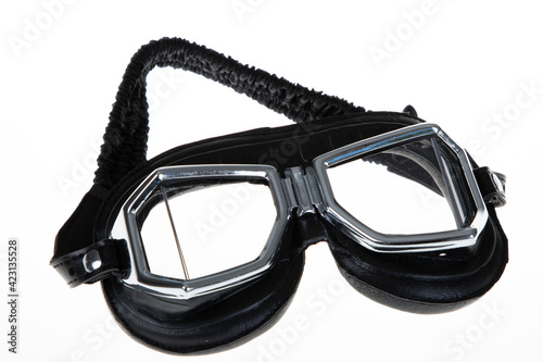 vintage glasses mask motorbike leather for motorcycle in retro style