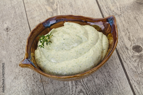Cottage cream snack with herbs