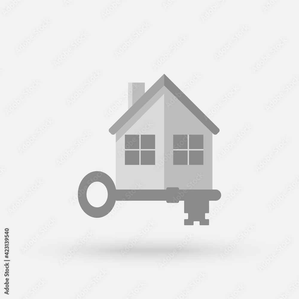 For rent house, concept. Template for sale, house for rent. Vector illustration straight design. For rent house, concept. Template for sale, house for rent. Vector illustration straight design.