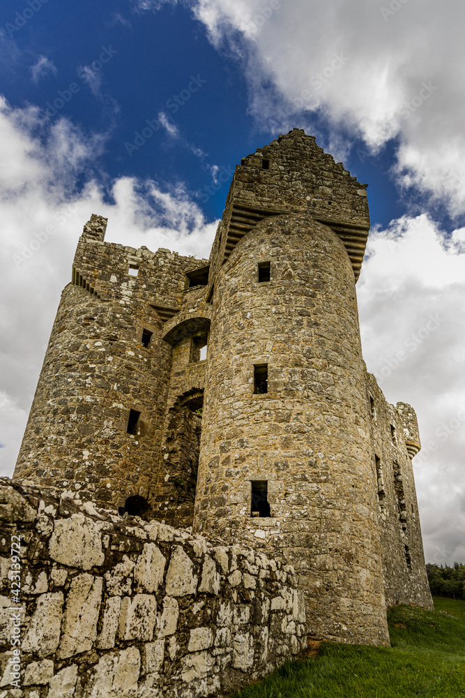 Monea Castle, castle ruins, County Fermanagh, Northern Ireland