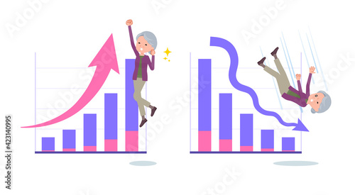 flat type Purple clothes grandma_performance-up-down