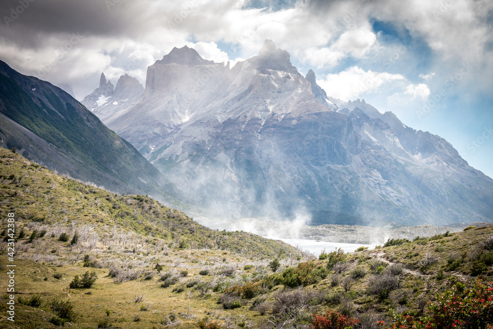 storm at Torres del Paine National Park, Patagonia, Chile, 