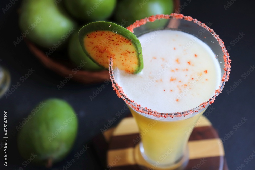 Indian traditional sweet green mango juice. Also known as Aam Panna