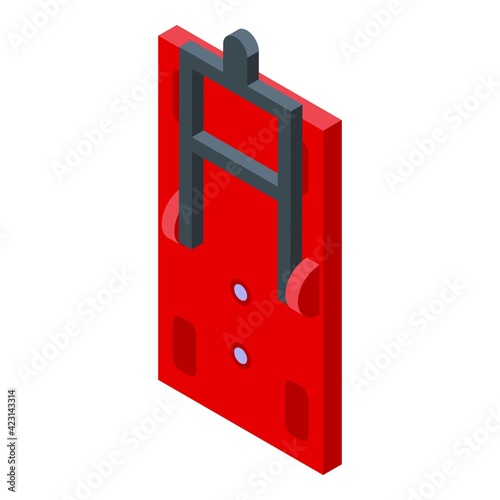 Circuit breaker switch icon. Isometric of circuit breaker switch vector icon for web design isolated on white background