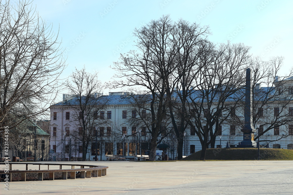 Naklejka premium Poland. Lublin. Litewski Square in the morning. 6