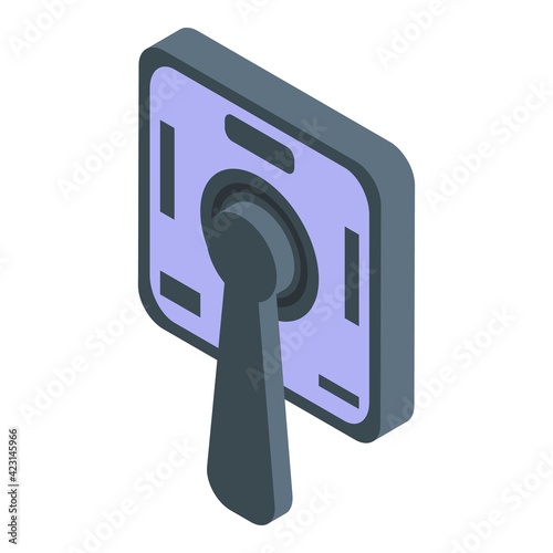 Control breaker icon. Isometric of control breaker vector icon for web design isolated on white background