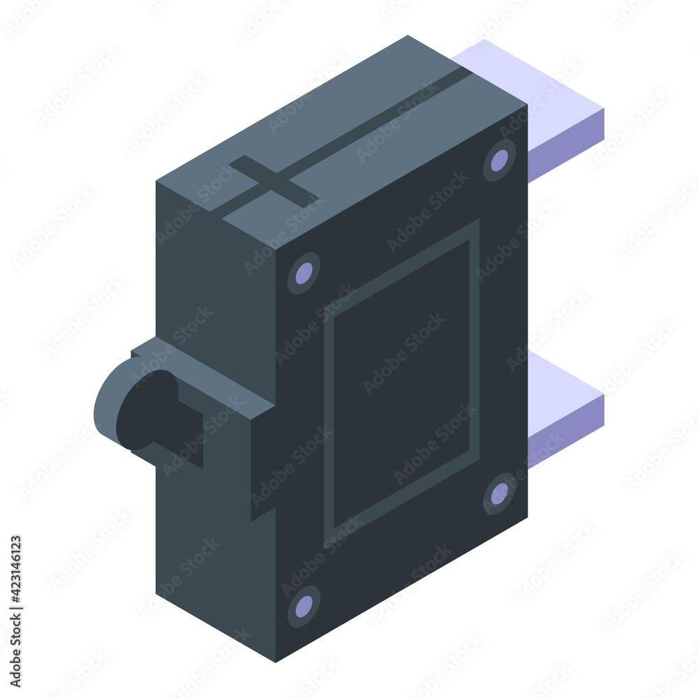 Protection breaker icon. Isometric of protection breaker vector icon for web design isolated on white background Protection breaker icon. Isometric of protection breaker vector icon for web design isolated on white background