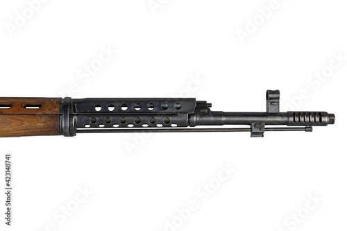 Tokarev sniper rifle weapon on white background photo