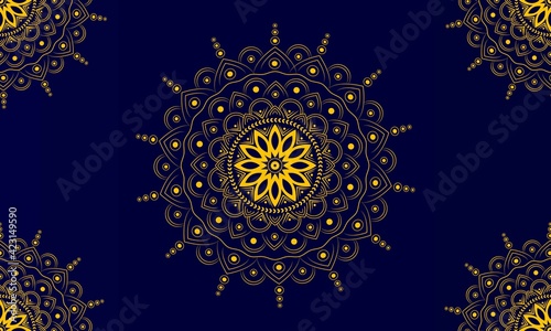 Luxury Mandala Background with awesome Golden Color ornamental pattern arabic and decorative mandala design
