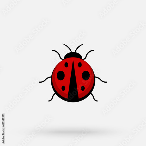 Ladybug icon. Flying red bug images. simple modern icon design illustration.