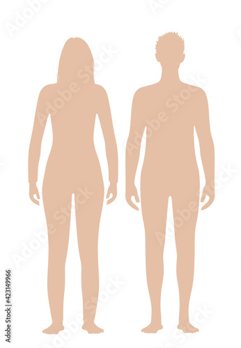 Man and woman silhouette. vector