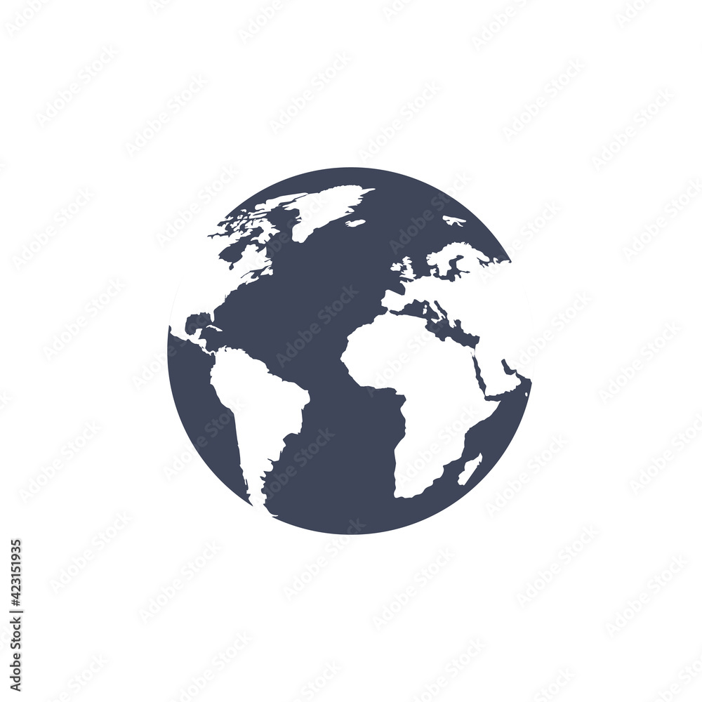 geography school earth globe web icon. vector illustration on white background earth icon flat style. geography school earth globe web icon. vector illustration on white background earth icon flat style.