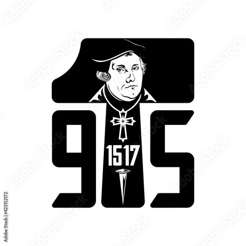 Martin Luther. 95 theses of the reformation of the church. Wittenberg 1517.