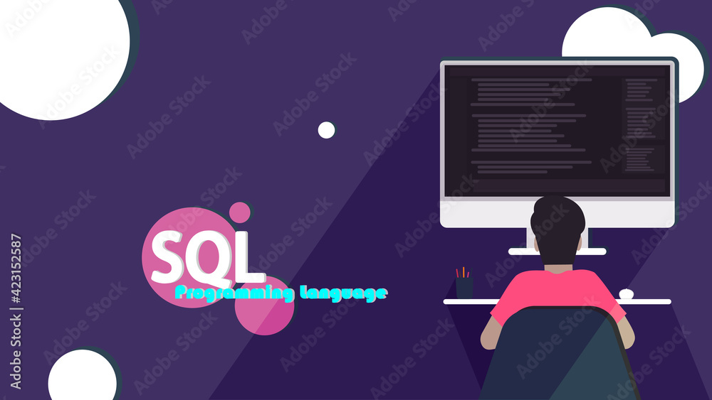 SQL, the Programming Language Stock Vector | Adobe Stock