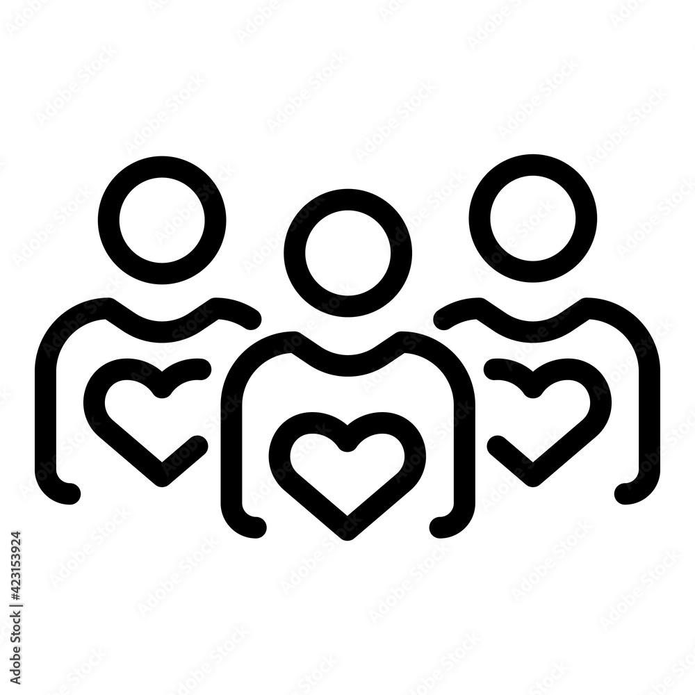 Charity icon. Outline charity vector icon for web design isolated on white background Charity icon. Outline charity vector icon for web design isolated on white background