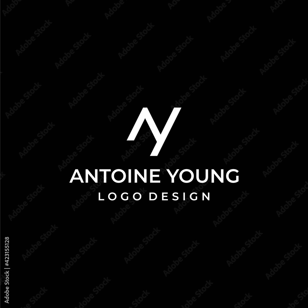 Logo design about letters A and Y on dark background.
EPS10, Vector.